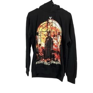 Authentic Juice WRLD x Vlone Fighting Demons Sweatshirt Mens Medium Black